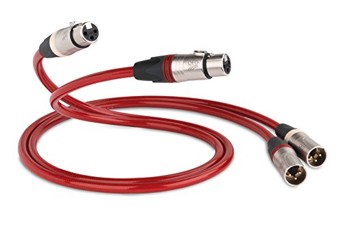Qed Qe3280 - Cavo Reference Evolution Audio-40, 0,6 M, Colore: Rosso