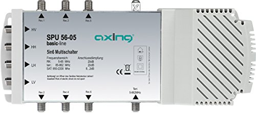 Axing Spu 56-05 Multiswitch 5 A 6 Con Amplificatore Per Sat