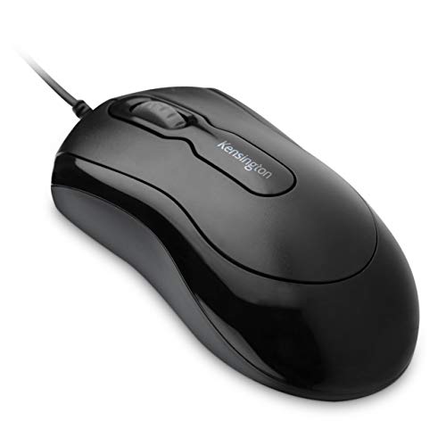 Kensington Mouse Wired Usb 3.0 - Mouse-In-A-Box, Mouse Ottico Con Cavo Usb Per Desktop, Design Ambidestro Con Rotella Scorrevole, Nero (K72356Eu)