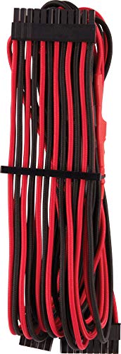Corsair Cavo Protetto Singolarmente Con Guaina Atx A 24 Pin Type 4 Gen 4 Premium - Rosso/Nero