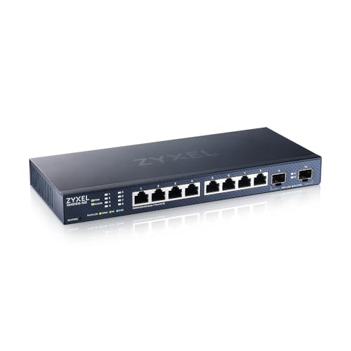 Zyxel Switch A 8 Porte Multi-Gig 2.5G Cloud/Smart Managed Con 2 X 10G Sfp+, Da Tavolo O A Parete [Xmg1915-10E]