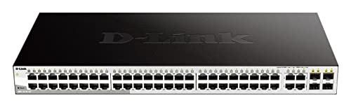 D-Link Dgs-1210-52/E Smart Switch Gestito, 52 Porte Gigabit - Solo Cavo Di Alimentazione Ue
