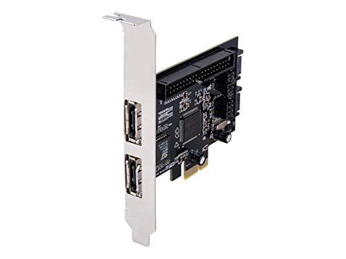 Kalea-Informatique Scheda Controller Sata O Esata E Ide Su Slot Pci Express Pcie - 2 Porte Sata (O Esata) + 2 Porte Ide Ata