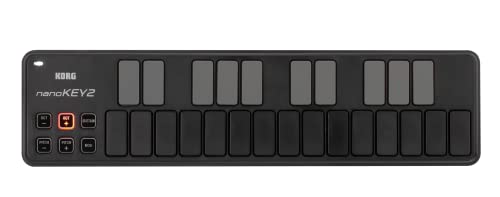 Korg Nanokey2, Mini Controller Tastiera Midi Usb A 25 Tasti, Colore: Nero