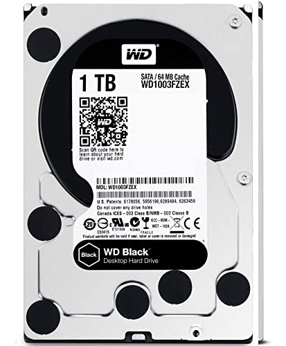 Wd Black Performance Desktop Hard Disk Drive Da 1 Tb, 7200 Rpm, Sata 6 Gb/S, Cache 64 Gb, 3.5"