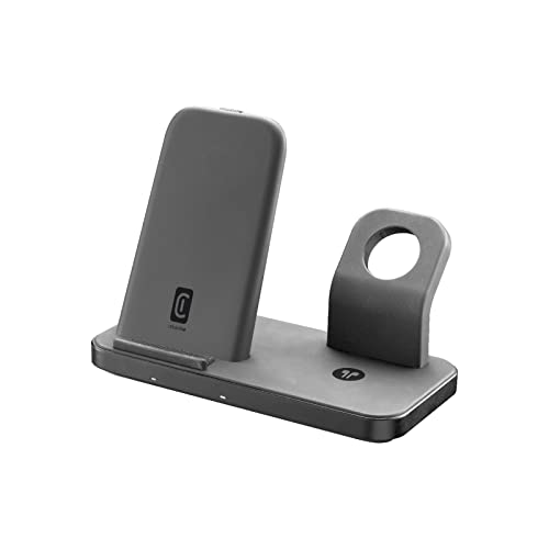 Cellularline | Trio Wireless Charger | Caricabatterie Wireless 3 In 1 Per Dispositivi Apple: Iphone, Apple Watch, Airpods