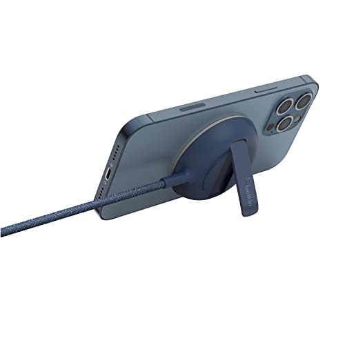 Belkin Tappetino Di Ricarica Wireless Portatile Con Magsafe (Ricarica Rapida Fino A 15 W, Supporto Integrato, Compatibilità Con Iphone 14/14 Plus, 13,