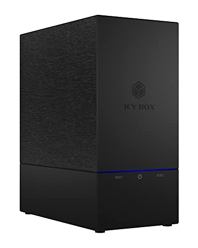 Icy Box Ib-Rd3621-C31 Contenitore Raid Usb Per 2 Dischi Rigidi, 2,5 Pollici E 3,5 Pollici, Usb 3.1 Gen2 (10 Gbit/S), Usb-C, Raid 1, 0, Jbod, Ventilato