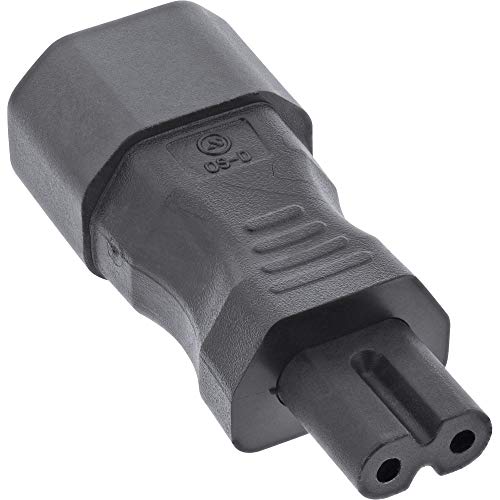 Inline® - Adattatore Di Alimentazione Iec 60320 C14 / C7, 3 Poli, Per Dispositivi A Freddo A 2 Poli