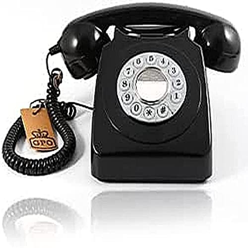 Gpo 746 Telefono A Quadrante Push Button, Telefono Fisso Vintage Per Casa, Ufficio, Telefoni Retro Con Suoneria A Campanello Originale E Cavo Arriccia