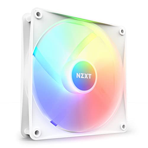 Nzxt F140 Rgb Core - Rf-C14Sf-W1 - Ventola Rgb Montata Su Hub 140Mm - 8 Led Indirizzabili Singolarmente - Valori Elevati Di Pressione Statica E Di Flu