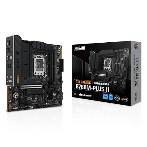 Asus Tuf Gaming B760M-Plus Ii Scheda Madre Intel (Lga 1700) Matx, Ddr5, Slot Pcie 5.0, 3 Pcie 4.0 M.2, Ethernet Realtek 2.5Gb, Displayport, Hdmitm, Us