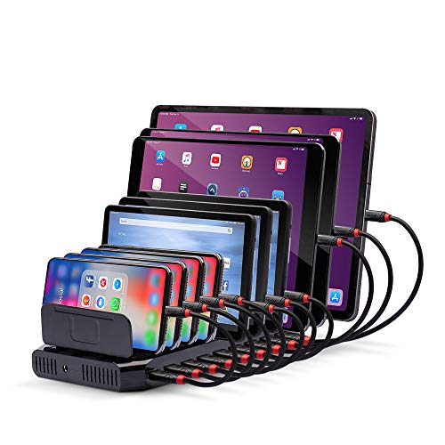 Lindy 73309 Stazione Di Ricarica Usb Per 10 Tablet O Smartphone, Nero