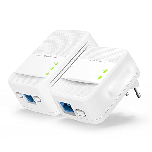 Tenda Ph10 Kit Powerline Wifi, Av1000 Mbps Su Powerline, 650 Mbps Su Wi-Fi Dual Band, 1 Adattatore Per Porta Gigabit, Plug And Play, Homeplug Av2, Ac 