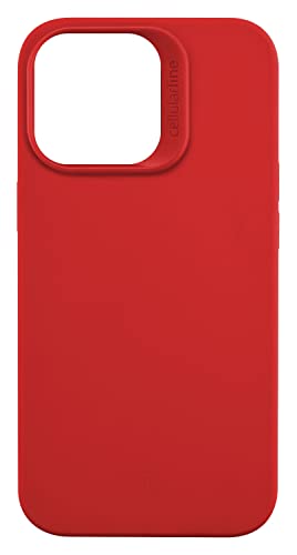 Cellularline | Sensation - Iphone 14 Pro Max | Custodia In Silicone Soft Touch Con Tecnologia Antibatterica Integrata - Colore Rosso