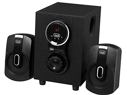 Trevi Avx 615 Bt Altoparlanti Amplificati 30W Con Subwoofer Amplificato, Casse Wireless Con Bass Reflex, Altoparlanti 2.1 Con Usb, Micro Sd, Aux-In, R