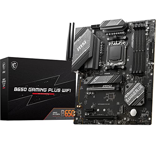 Msi B650 Gaming Plus Wifi, Scheda Madre Atx Socket Am5, Ddr5 Memory Boost 6400+Mhz/Oc, 2 Pcie 4.0 X16, 2 M.2 Gen4, Wi-Fi 6E, Atx