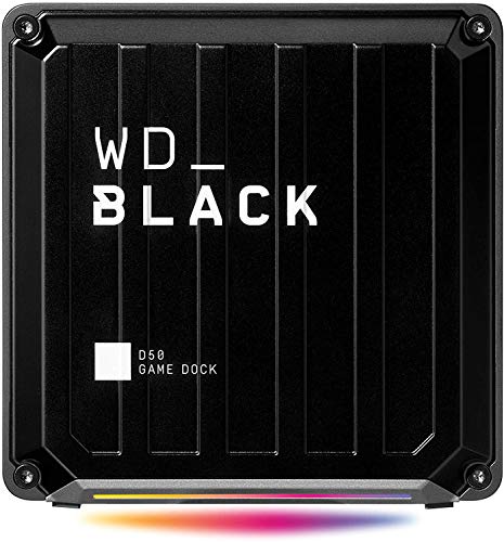 Wd_Black D50 Ssd Game Dock Nvme, 2 Tb. 2 Porte Thunderbolt 3, Displayport 1.4, 2 Porte Usb-C, 3 Porte Usb-A, Ingresso/Uscita Audio E Gigabit Ethernet;