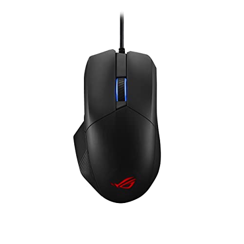 Rog Chakram Core Gaming Mouse Featuring Programmable Joystick, Advanced 16000 Dpi Sensor, Push-Fit Switch Sockets Design, Adjustable Weight, Stealth,