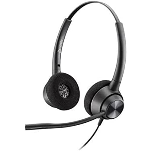 Plantronics Encorepro 320 - Cuffie Stereo Binaurali Con Connettore Qd, Colore: Nero