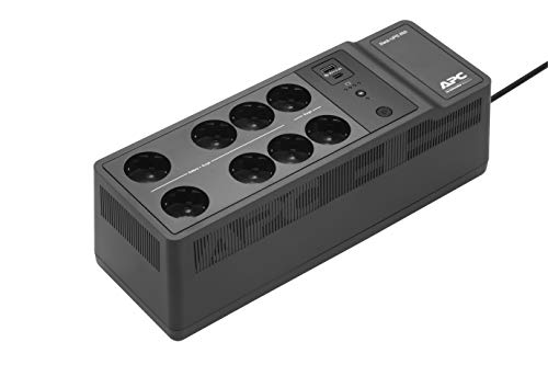 Apc Back-Ups Es Be850G2-Sp - Ups 650 Va Con 8 Prese Schuko, Con Porta Di Ricarica Usb A E C