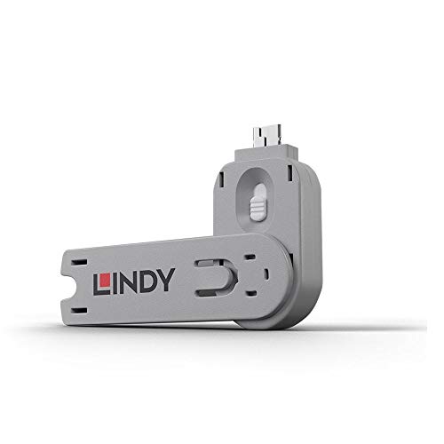 Lindy 40624 Chiave Per Blocca Porte Usb Tipo A, Bianca