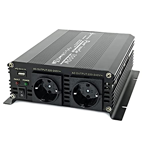Trasformatore Di Tensione 1000-2000 Watt, 12-230 V Nero
