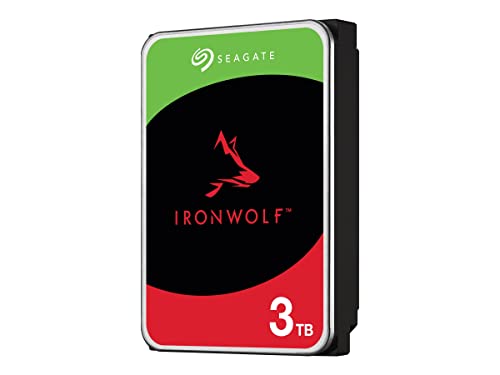 Seagate, Ironwolf, 3 Tb, Unità Disco Interna, Sata Da 6 Gbit/S, Cmr 3,5", 5.400 Giri/Min, Con Cache Da 64 Mb, Per Sistemi Nas Raid, Servizi Rescue (St