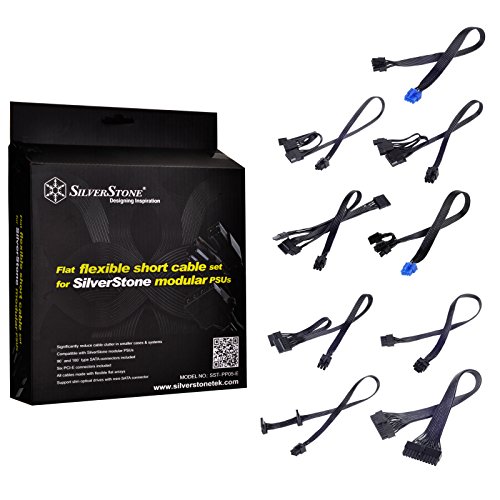 Silverstone Sst-Pp05-E - Set Di Cavi Corti Per Alimentatori Modulari Silverstone Serie Strider