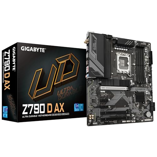 Gigabyte Scheda Madre Z790 D Ax - Supporta Cpu Intel Core Di 14A Generazione, 12+1+1 Fasi Vrm Digitale, Fino A 7600 Mhz Ddr5 (Oc), 3Xpcie 4.0 M.2, Wi-