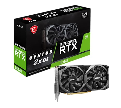 Msi Geforce Rtx 3050 Ventus 2X Xs 8G Oc Scheda Video Gaming - 8Gb Gddr6X, 1807 Mhz, Pci Express Gen 4 X 8, 128-Bit, 1X Dp V 1.4A, Hdmi 2.1 (Supporta 4