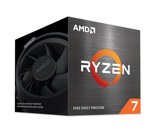 Amd Ryzen™ 7.5700 Processore, 8 Cori/16 Fili Sfrenati, Architettura Zen 3, 20Mb L3 Cache, 65W Tdp, Fino A 4,6 Ghz Frequenza Boost, Socket Am4, Ddr4 E