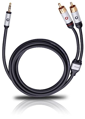 Oehlbach 60002 Cavo Audio 1,5 M 3.5Mm 2 X Rca Nero