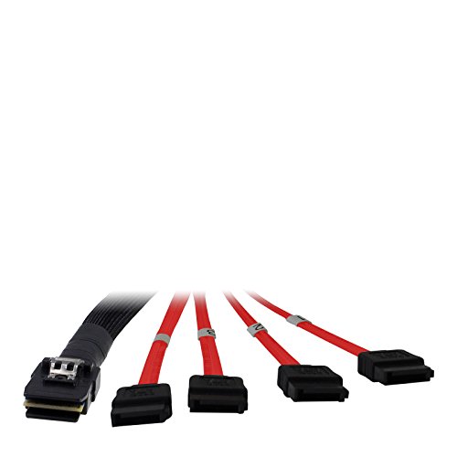 Inter-Tech - Cavo Sff 8087, 4 X Sata, Per Collegamento Di 4 Dischi Rigidi Con 1 Controller Sas