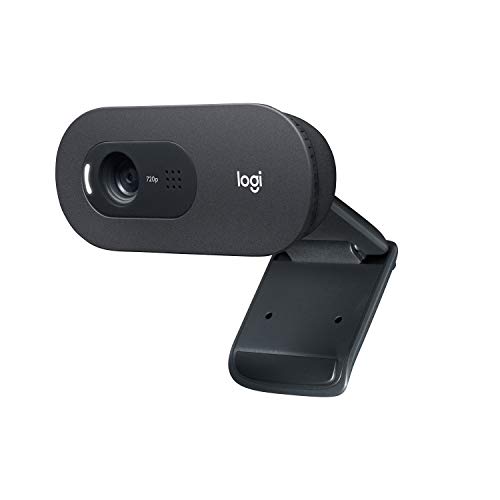 Logitech C505 Webcam Hd - Videocamera Usb Esterna 720P Hd Per Desktop O Laptop Con Microfono A Lunga Portata, Compatibile Con Pc O Mac