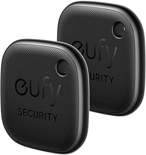 Eufy Security Smarttrack Link (Nero, Confezione Da 2) Key Finder Compatibile Con Apple Find My (Ios) Key Finder Bluetooth Tracker Per Auricolari E Loc
