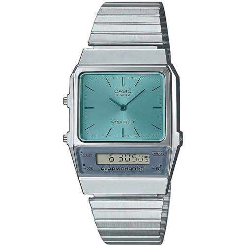 Casio Orologio Analogico-Digitale Al Quarzo Giapponese Uomo Con Cinturino In Acciaio Inossidabile Aq-800Ec-2Aef