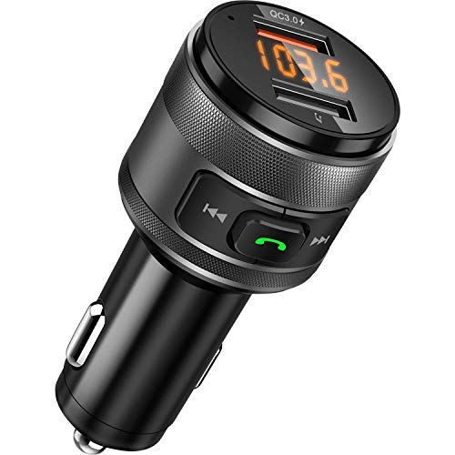 Vorstik Trasmettitore Fm, Trasmettitore Fm Bluetooth Per Auto, Adattatore Radio Wireless Qc 3.0 Con Chiamata Vivavoce, Caricatore Doppio Usb.