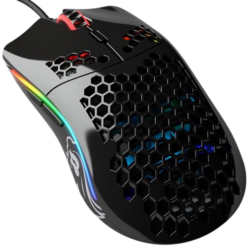 Glorious Gaming Model O Mouse Da Gaming Wired, Superleggero 67 G, Design A Nido D'Ape, Rgb, Sensore Pixart 3360, Omron Switches, Ambidestro - Nero Luc