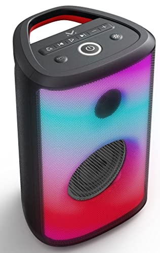 Majestic Flame 22 Pro – Speaker Bluetooth 5.3, 6 Effetti Luci Led, Ingressi Usb/Aux-In/Mic, Batteria Ricaricabile, Funzione Tws, Impugnatura Per Il Tr