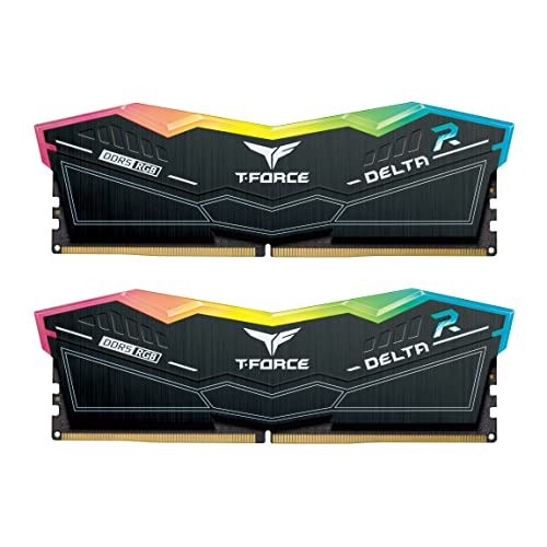 Team Group T-Force Delta Rgb Ddr5 Ram 32 Gb Kit (2 X 16 Gb) 5600 Mhz (Pc5-44800) Cl36 Modulo Di Memoria Desktop Ram Nero Per Chipset Serie 600 - Ff3D5