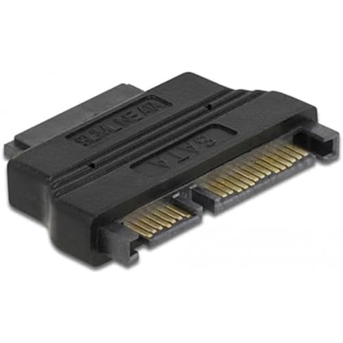 Delock Sata 22-Pin/Slim Sata Adapter - Adattatore Per Cavo Sata 22-Pin M, Slim Sata 13-Pin Fm, Maschio/Femmina, Nero
