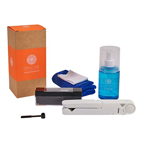 5-In-1 Kit Pulizia Vinile Di Spincare | Soluzione Per La Pulisci Dei Dischi In Vinile | Panno Antistatico Per Vinili | Spazzola Vinili | Pulitore Punt
