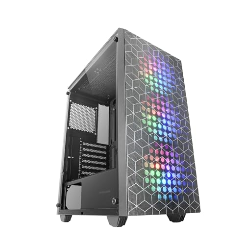 Mars Gaming Mc-Mag, Case Gaming Atx, Pannello Laterale Completo Vetro Temperato, Doppia Griglia Magnetica Antipolvere Anteriore + Superiore, 3X Ventol