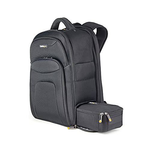 Startech.Com Zaino Per Laptop 17.3" Con Custodia Accessori Rimovibile Per Lavoro/Viaggi, Zaino Porta Pc Ergonomico Per Professionisti Informatici, Tas