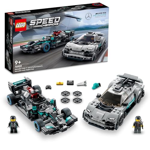 Lego Speed Champions Mercedes-Amg F1 W12 E Performance E Mercedes-Amg Project One, 2 Auto Giocattolo Per Bambini, Replica Di 2 Supercar 76909