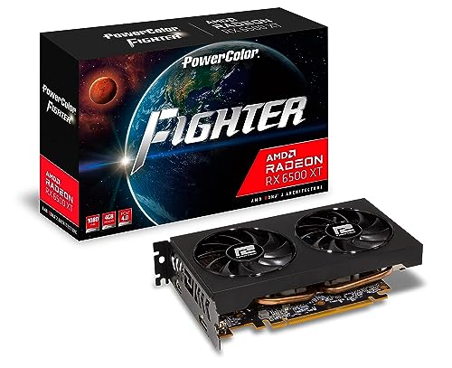 Powercolor Radeon Rx6500 Fighter 4Gb Gddr6 Hdmi Dp Axrx 6500Xt 4Gbd6-Dh/Oc