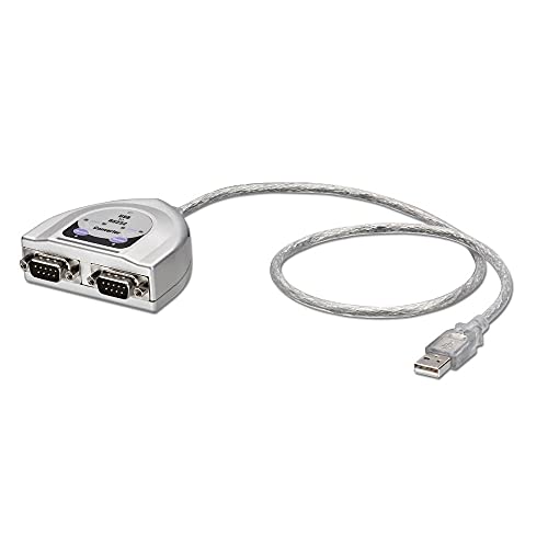 Lindy - Convertitore Da Usb A 2 Porte Seriali Rs232 Con Cavo Adattatore Da 0.6M, Chipset Ftdi Di Alta Qualità Per Dispositivi Industriali E Dotati Di