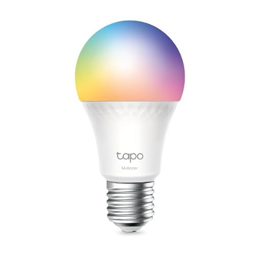 Tapo Tp-Link L535E Matter Lampadina Wifi Intelligente Led Smart Multicolore, E27 Lampadina Compatibile Con Alexa E Google Home, 1055 Lm, 9.5W, Monitor
