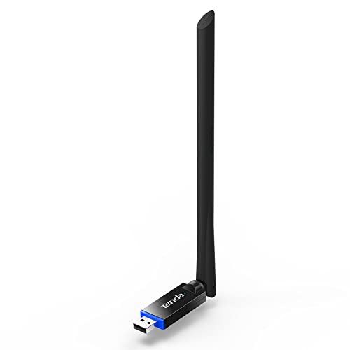 Tenda U10 - Chiavetta Wifi Potente, Mini Wifi Adattatore Ac 650 Mbps, Dongle Wi-Fi, Antenna A Guadagno Alto 6 Dbi, Scheda Wi-Fi, Compatibile Con Windo